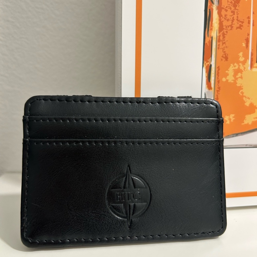 HTC Men’s Black Leather Card Holder
